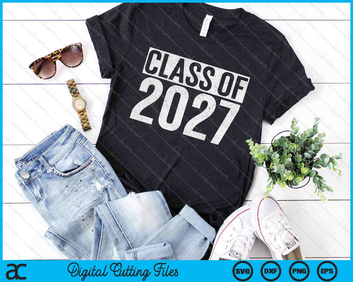 Klasse van 2027 T-shirt Senior 2027 afstuderen SVG PNG snijden afdrukbare bestanden