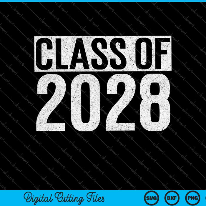 Clase de 2028 Camiseta Senior 2028 Graduación SVG PNG Cortar archivos imprimibles