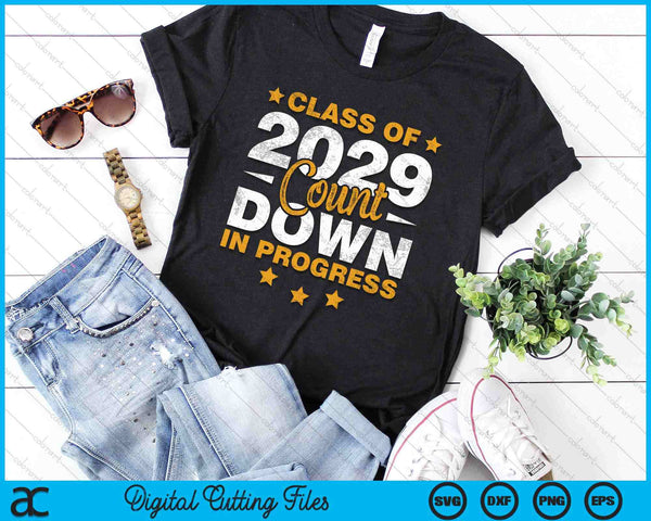 Class Of 2029 Count Down Graduating Fun First Day 8th Grader SVG PNG Digital Printable Files