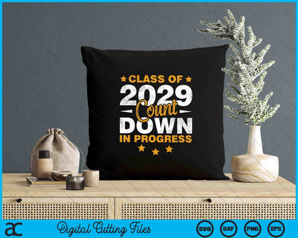 Class Of 2029 Count Down Graduating Fun First Day 8th Grader SVG PNG Digital Printable Files