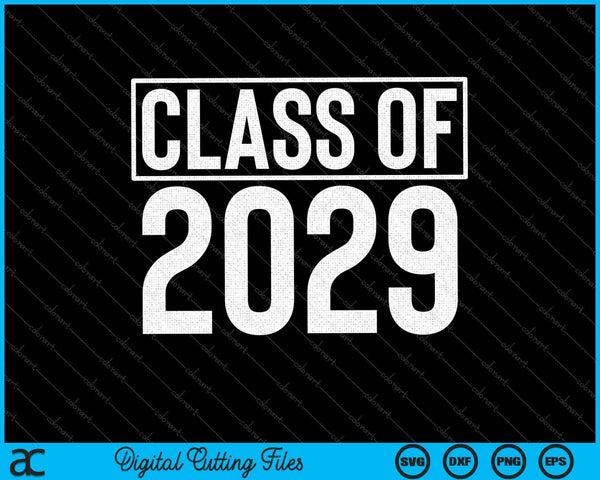 Clase de 2029 Camiseta Senior 2029 Graduación SVG PNG Cortar archivos imprimibles