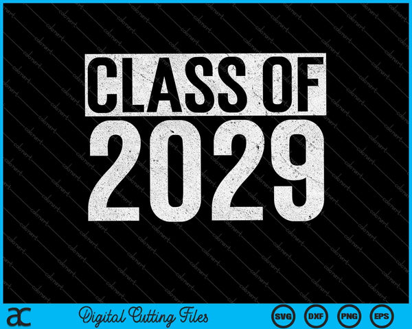Clase de 2029 Camiseta Senior 2029 Graduación SVG PNG Cortar archivos imprimibles