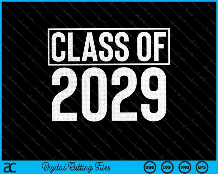 Klasse van 2029 T-shirt Senior 2029 afstuderen SVG PNG snijden afdrukbare bestanden