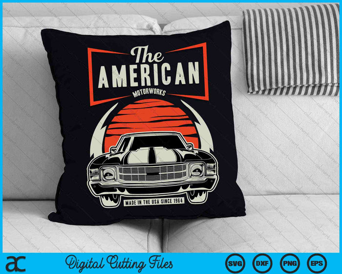 Classic American Muscle Car SVG PNG Digital Cutting Files