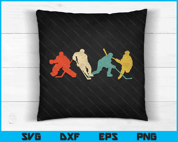 Klassieke vintage stijl ijshockey SVG PNG snijden afdrukbare bestanden