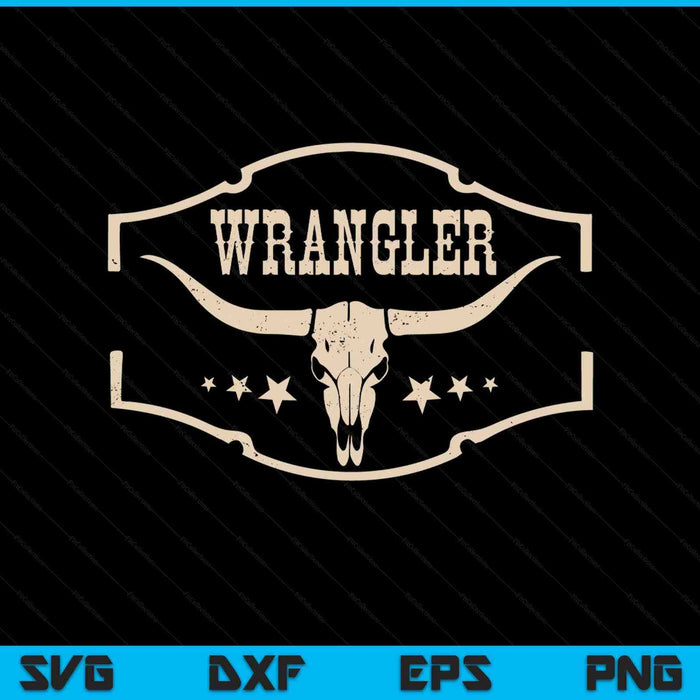 Classic wranglers cowhide bulls skulls vintage styles pride SVG cut file