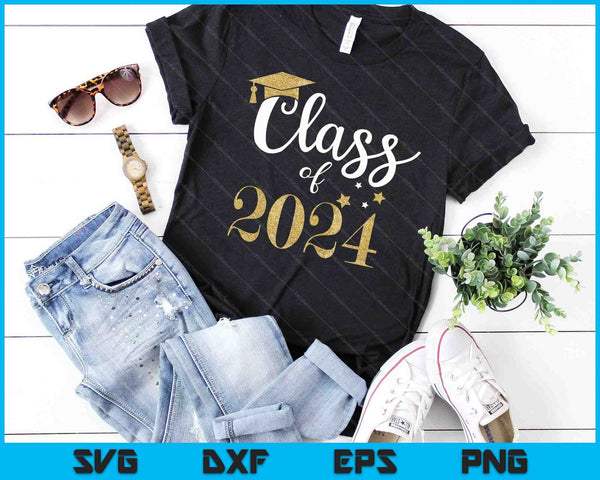 Class of 2024 SVG PNG Cutting Printable Files - on a t-shirt