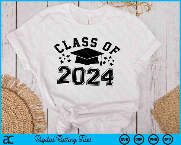Klasse van 2024, afstuderen SVG PNG digitale snijbestanden - on a t-shirt