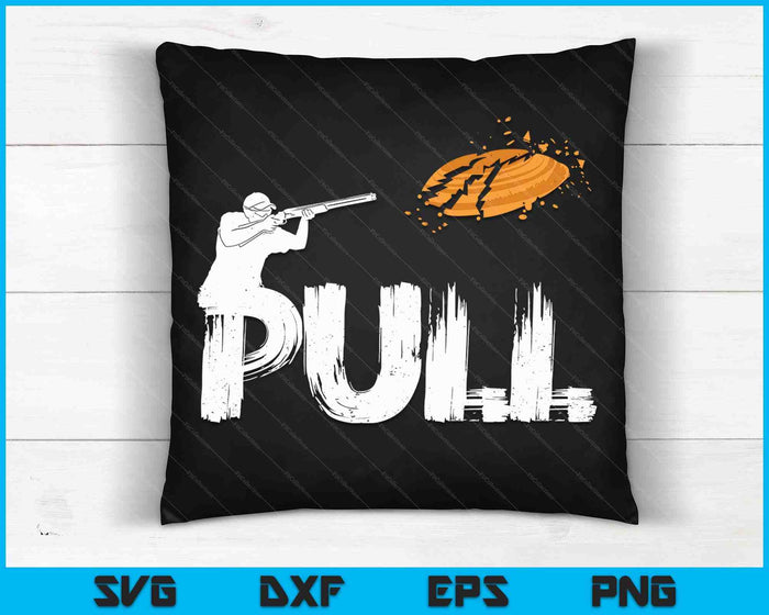 Clay Skeet Pigeon Shooting Pull Clay Bird Hunter Sport SVG PNG Digitale Snijbestanden