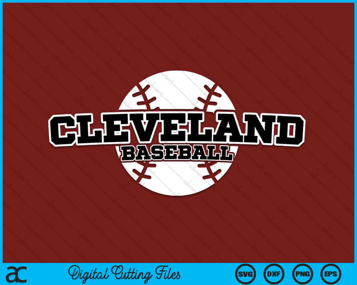 Cleveland Baseball blok lettertype SVG PNG digitale snijbestanden 