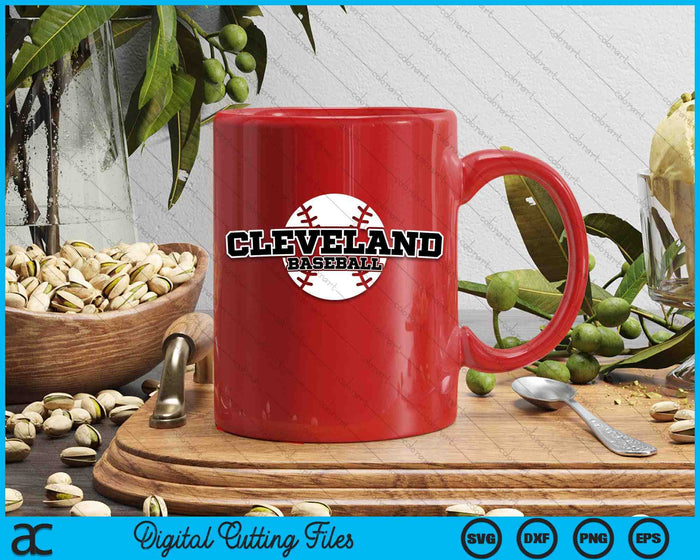 Cleveland Baseball blok lettertype SVG PNG digitale snijbestanden 