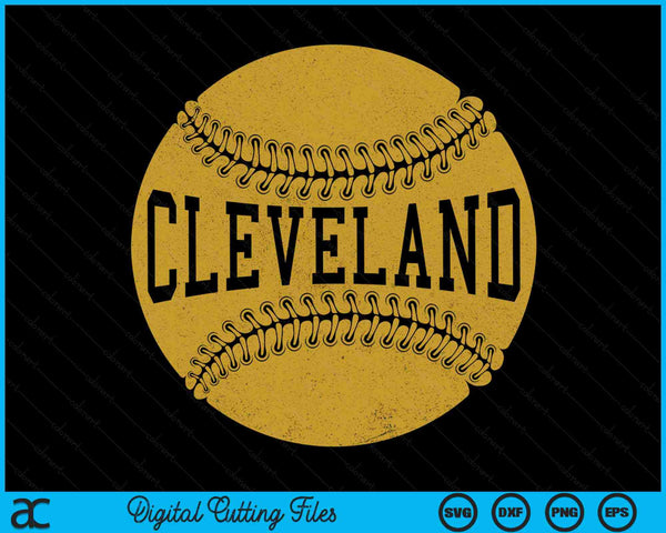 Cleveland Baseball Fan SVG PNG Digital Cutting Files