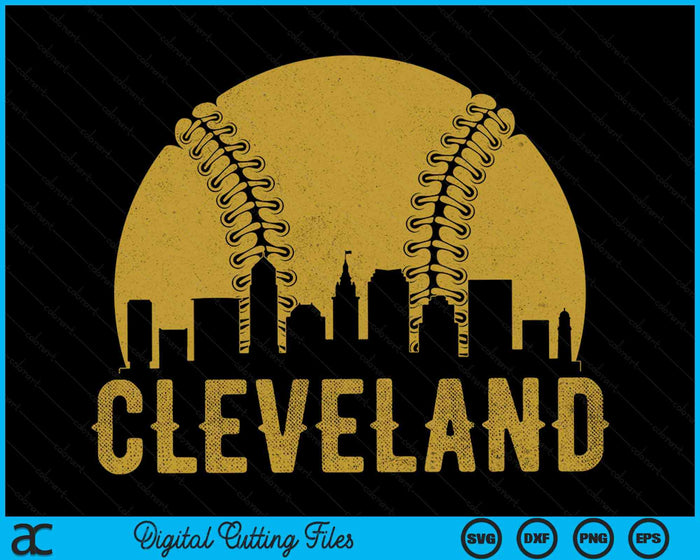 Cleveland Baseball Fan SVG PNG snijden afdrukbare bestanden