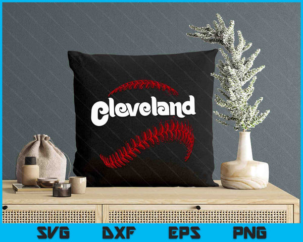 Cleveland Baseball Lovers Vintage Baseball Lovers Fans SVG PNG Digital Printable Files