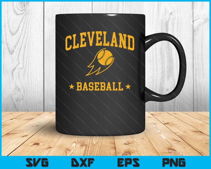 Cleveland Baseball Vintage Gameday Retro Baseball Lover SVG PNG Digital Printable Files