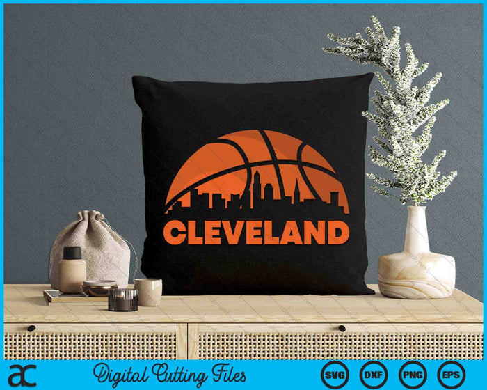 Cleveland City Skyline Cleveland Basketball SVG PNG Digital Cutting Files