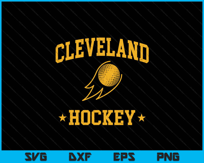 Cleveland Hockey Vintage Gameday Retro Hockey Lover SVG PNG Digital Printable Files