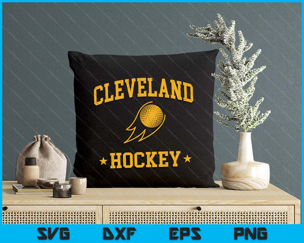 Cleveland Hockey Vintage Gameday Retro Hockey Lover SVG PNG Digital Printable Files