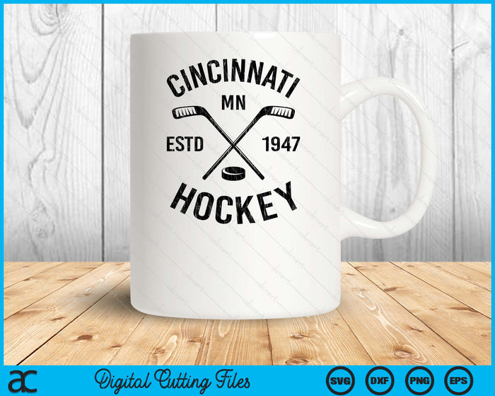 Cleveland Minnesota Ice Hockey Sticks Vintage Gift SVG PNG Digital Cutting Files