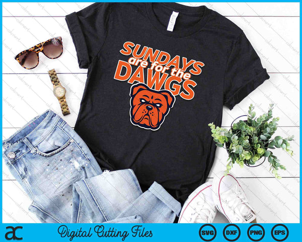 Cleveland Ohio Gift Dawg Sundays Are For The Dawgs SVG PNG Digital Cutting Files