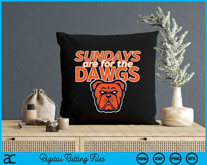 Cleveland Ohio Gift Dawg Sundays Are For The Dawgs SVG PNG Digital Cutting Files