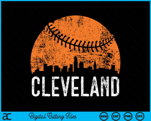 Cleveland Skyline Cleveland Baseball SVG PNG Digital Cutting Files