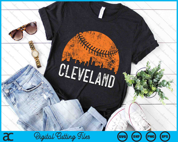 Cleveland Skyline Cleveland Baseball SVG PNG Digital Cutting Files