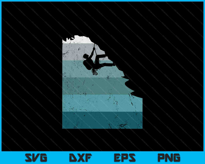 Climber Climbing Bouldering Free Speed Solo Vintage Gift SVG PNG Digital Cutting Files