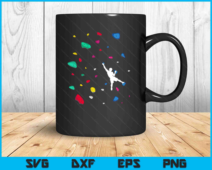 Climbing Boulder Wall Rock Climber Bouldering SVG PNG Digital Printable Files