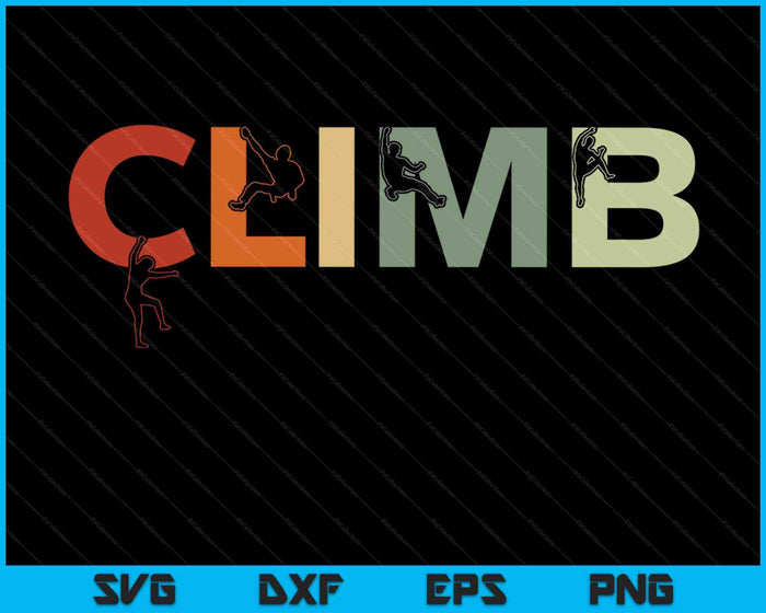 Escalada Boulder Escalador Escalada SVG PNG Cortar archivos imprimibles