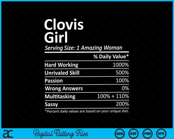 Clovis girl ca California city home roots SVG cut file