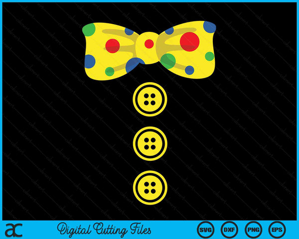 Clown Big Bow Tie Funny Tacky Clown Outfit SVG PNG Digital Cutting Files