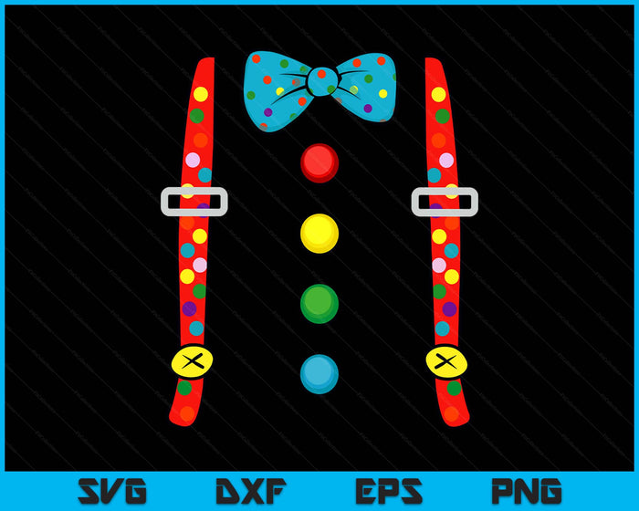 Clown Costume Halloween Funny Circus Clown DIY Costume SVG PNG Digital Printable Files