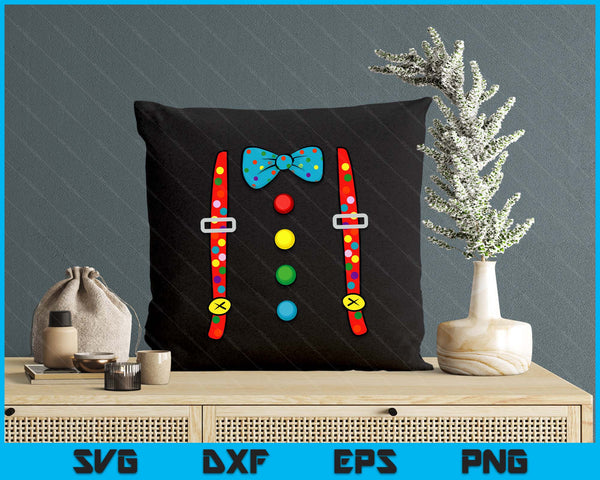Clown Costume Halloween Funny Circus Clown DIY Costume SVG PNG Digital Printable Files