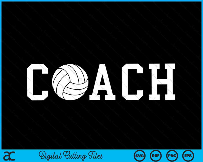 Entrenador Equipo de Voleibol SVG PNG Archivos de Corte Digital