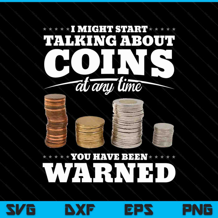 Coin collecting coin collector SVG cut file