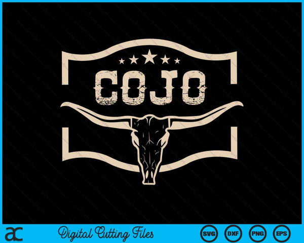 Cojo Country muziek koe schedel SVG PNG digitale snijbestanden