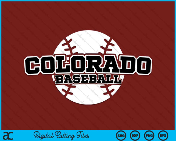 Colorado Baseball Block Font SVG PNG Digital Cutting Files