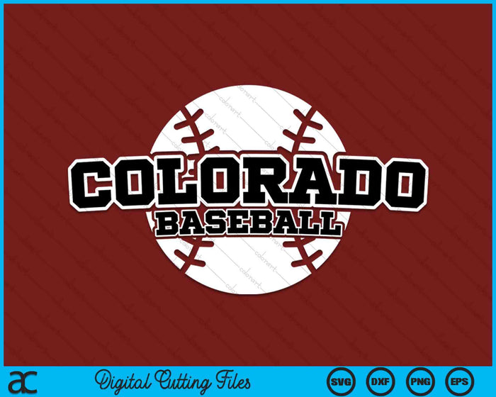 Colorado honkbal blok lettertype SVG PNG digitale snijbestanden