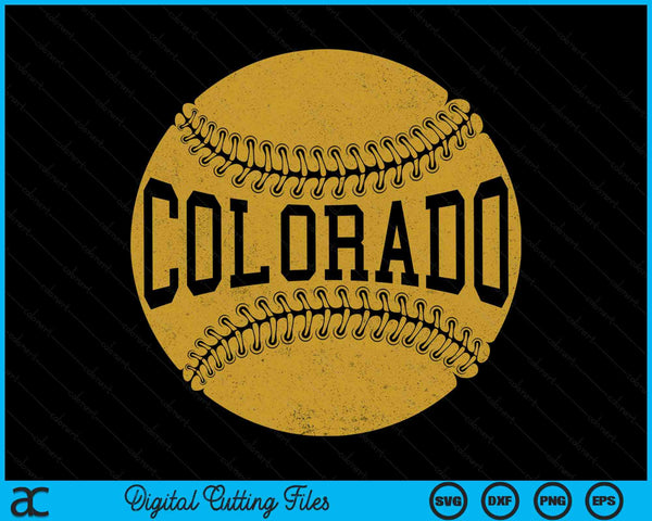 Colorado Baseball Fan SVG PNG Cutting Printable Files