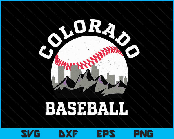Colorado baseball rocky mountain team SVG cut file