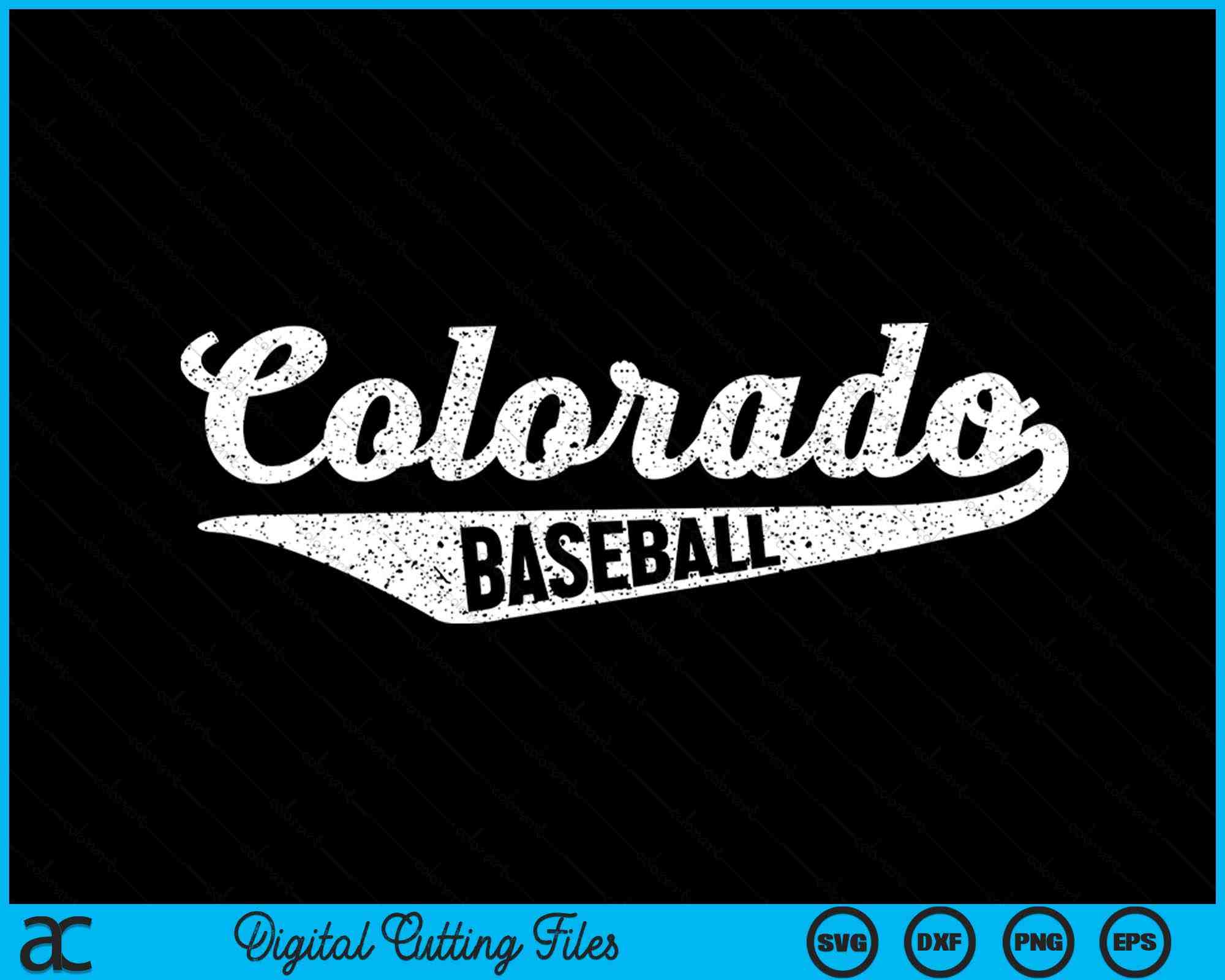 Colorado Script Logo Colorado Baseball Script Vintage SVG PNG Digital Cutting Files ...