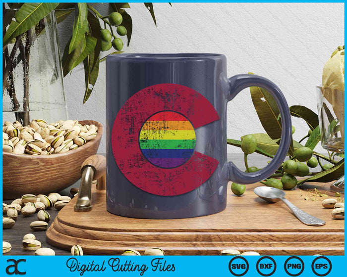 Colorado Flag LGBTQ Gay Lesbian Pride Rainbow SVG PNG Digital Cutting Files