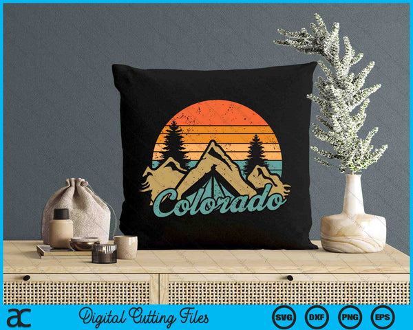 Colorado Retro Vintage Mountains Nature Hiking Camping SVG PNG Digital Cutting File