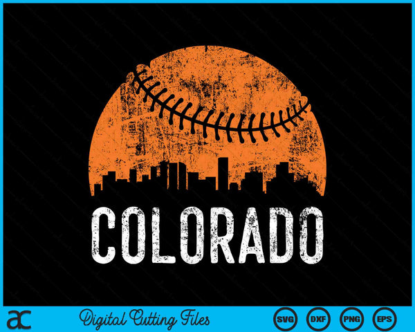 Colorado Skyline Colorado Baseball SVG PNG Printable Cutting Files