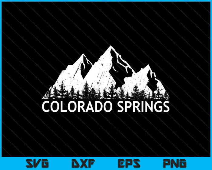 Colorado Springs Colorado Mountain Souvenir SVG PNG Digital Printable Files