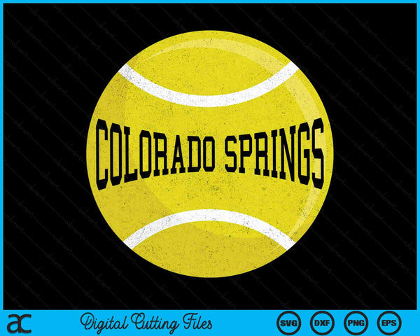 Colorado Springs Tennis Fan SVG PNG Digital Cutting Files