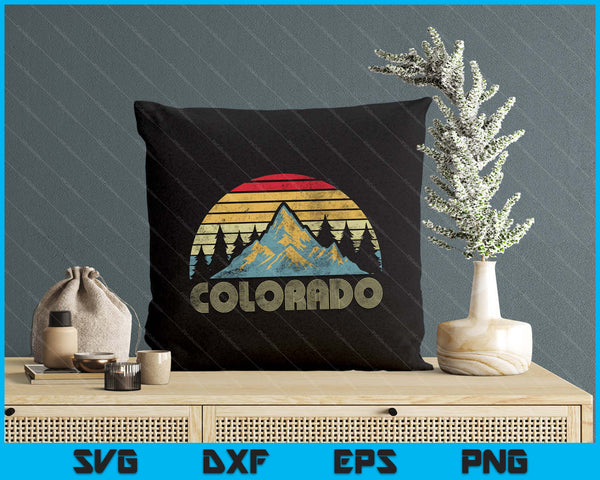 Colorado Tee Retro Vintage Mountains Nature Hiking SVG PNG Digital Cutting File