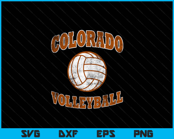 Colorado Volleyball Vintage Distressed SVG PNG Digital Cutting Files