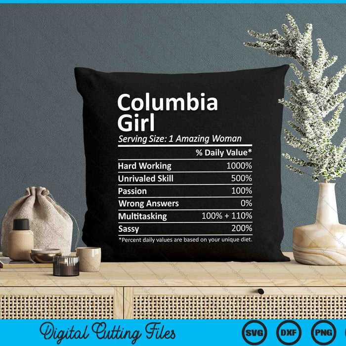 Columbia Girl MO Missouri Funny City Home Roots SVG PNG digitaal snijbestand